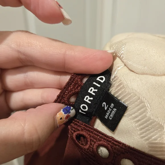 Torrid Duster Length Kimono, Rust, Size 2 - Picture 8 of 9